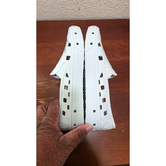 Vans Men's Light Blue Slip-On Checkerboard Perforated Rubber Shoes Size 6 - Picture 5 of 8